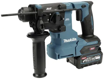 Makita HR010GD201 SDS-Plus akumulatorski kombinirani udarni odvijač 40 V 2,5 Ah Li-Ion, uključujući 2 baterije, uključujući punjač