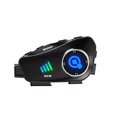 Bluetooth slušalice za kacigu 2-u-1 s mekanim+tvrdim mikrofonom, crne Crna