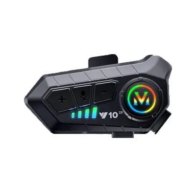 Bluetooth slušalice za kacigu sa mikrofonom, crne Crna