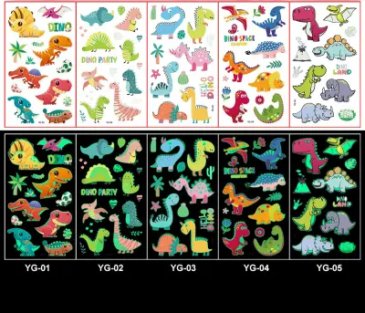Luminous Tattoo Sticker Cartoon Temporary Fake Tattoos