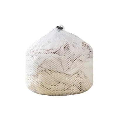 Nylon Coarse Mesh Laundry Bag 3-Pack Bijela