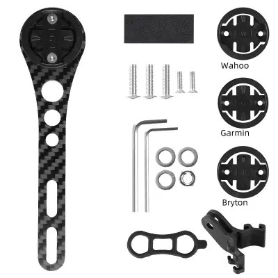Nosač od karbonskih vlakana za bicikl za Garmin/Wahoo/Bryton Crna