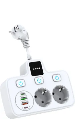 BKL-503 EU Produžni kabel za brzo punjenje Bijela