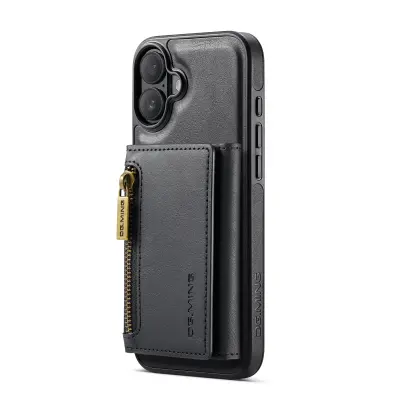 2-u-1 magnetska futrola s novčanikom za iPhone 16 Pro - Crna (M5 Combo) Crna