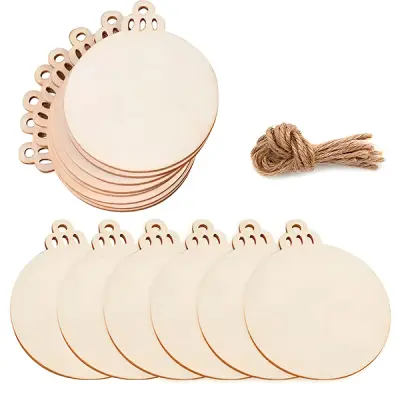 Set 30 drvenih visećih ukrasa za Božić, DIY dekoracija za bor i kreativno ukrašavanje | ORNAMENTIFY