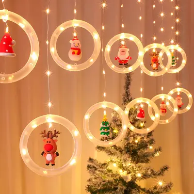 Božićni LED obruči, set 10 kom, LED figurice, osvijetljeni dekorativni prstenovi za prozore i vrata | JOLLYRINGS