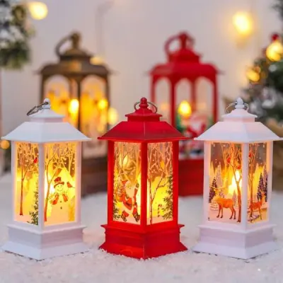 Božićna LED svjetiljka, dekorativna svjetiljka za blagdane, set 2 komada, zimska dekoracija | GLOWMAS