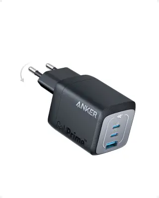 ANKER GaN Prime punjač, 67W, 2xUSB-C/1xUSB-A, sivi