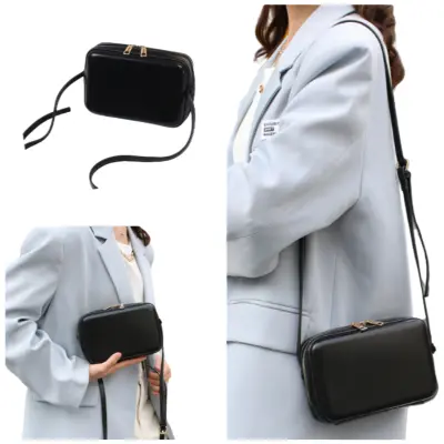 Chic Mini Shoulder Bag for Women - Stylish Crossbody Purse Crna
