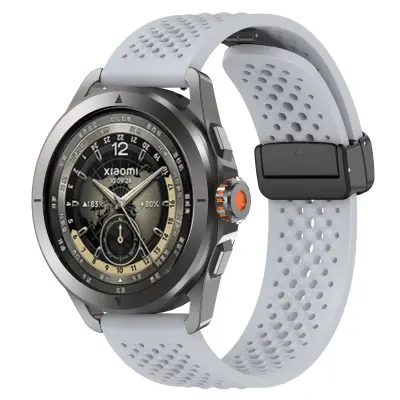 Silikonska narukvica s magnetskom preklopnom kopčom za Xiaomi Watch S4 Sport Siva