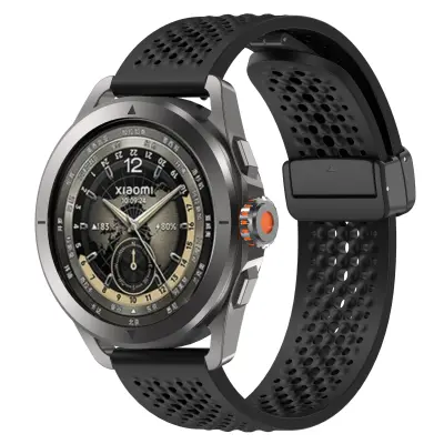 Silikonska narukvica s magnetskom preklopnom kopčom za Xiaomi Watch S4 Sport Crna