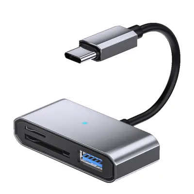 T-C na USB + SD/TF adapter kabel Tamno siva