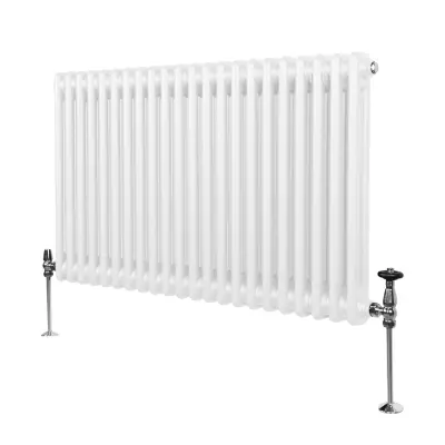 Tradicionalni radijator s dva stupca - 600 x 1012 mm - bijeli