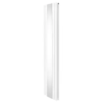 Ovalni radijator s ogledalom - 1800 mm x 380 mm - bijeli