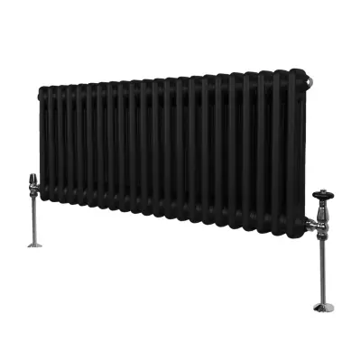 Tradicionalni radijator s 2 stupa - 300 x 1012 mm - crni