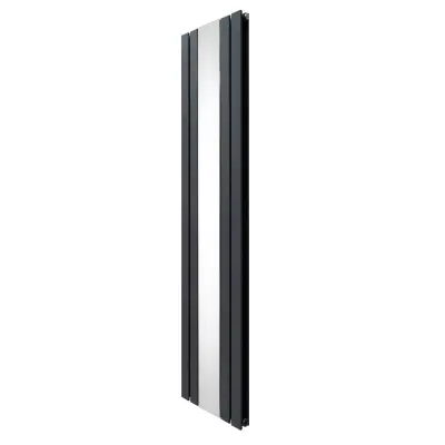 Radijator i ventili s ravnim ogledalom - 1800 mm x 425 mm - antracit siva