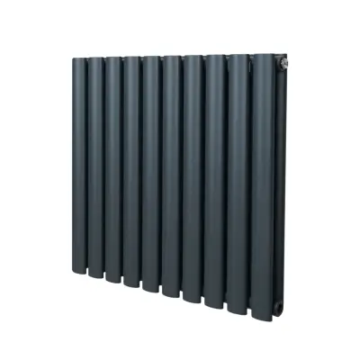 Ovalni stupni radijator – 600 mm x 600 mm – antracit siva