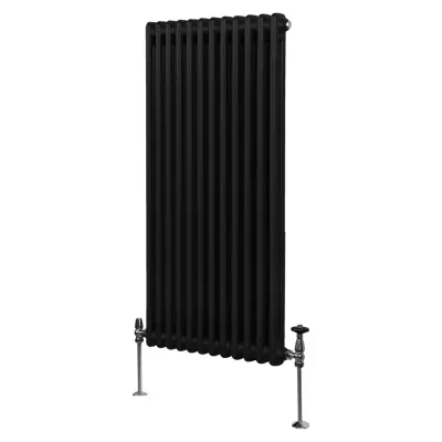 Tradicionalni radijator s 2 stupca - 1500 x 562 mm - crni