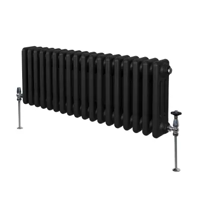Tradicionalni radijator s 3 stupca - 300 x 832 mm - crni