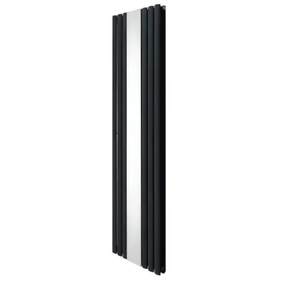 Ovalni zrcalni radijator - 1800 mm x 500 mm - antracit sivi