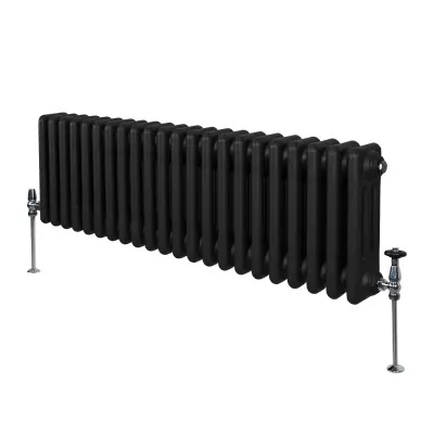 Tradicionalni radijator s 3 stupca - 300 x 1012 mm - crni