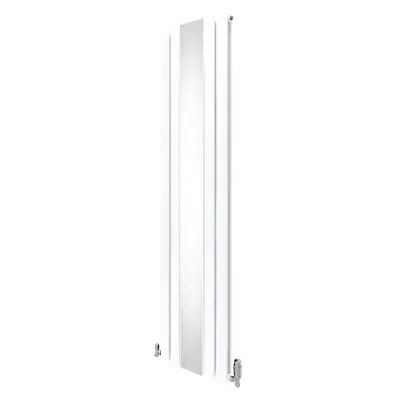 Radijator i ventili s ravnim ogledalom - 1800 mm x 425 mm - bijeli