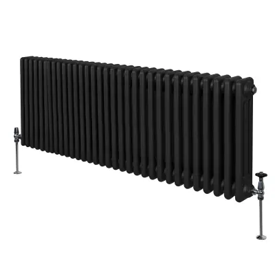 Tradicionalni radijator s 3 stupca - 600 x 1462 mm - crni