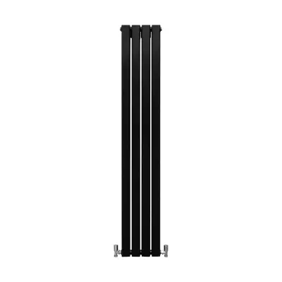 Dizajnerski ravni radijatori mat crni 1600 mm x 280 mm
