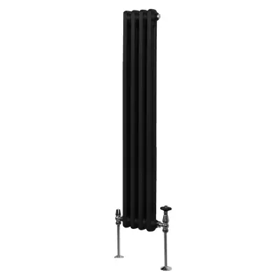 Tradicionalni radijator s 2 stupa - 1500 x 202 mm - crni