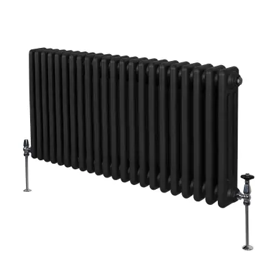 Tradicionalni radijator s 3 stupca - 600 x 1012 mm - crni