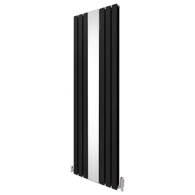 Radijator i ventili s ravnim ogledalom - 1800 mm x 565 mm - crni