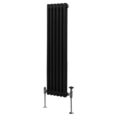 Tradicionalni radijator s 2 stupa - 1500 x 292 mm - crni