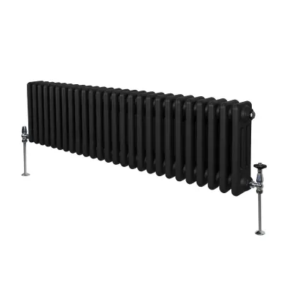 Tradicionalni radijator s 3 stupca - 300 x 1192 mm - crni