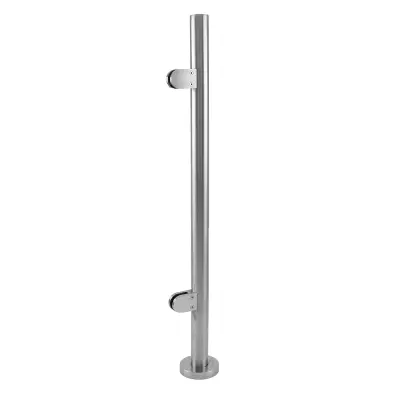 MonsterShop ograda od nehrđajućeg čelika, završni stup, 110 cm V