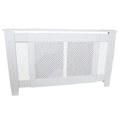 Podesivi poklopac radijatora MDF bijeli 1400mm - 1920mm