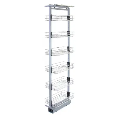 KuKoo izvlačna kuhinjska ostava s mekim zatvaranjem – 46 cm D x 190-220 cm V