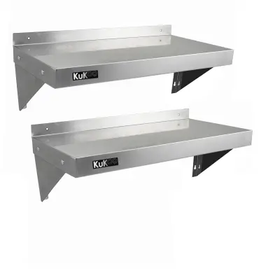 2 x KuKoo police od nehrđajućeg čelika 900 mm x 300 mm