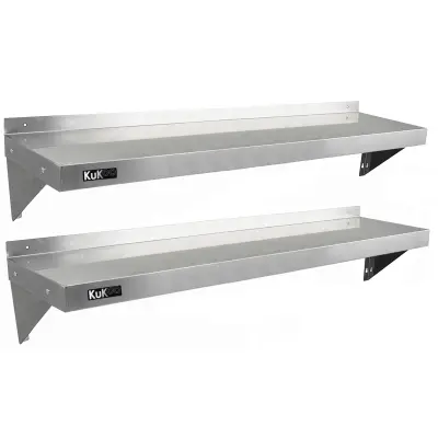 2 x KuKoo police od nehrđajućeg čelika 1400 mm x 300 mm