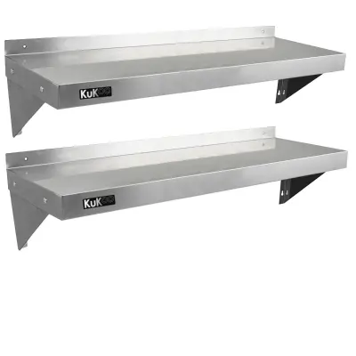 2 x KuKoo police od nehrđajućeg čelika 1250 mm x 300 mm