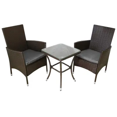 Smeđi bistro set od ratana Jardà