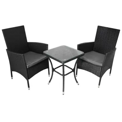 Bistro set JardÃ od crnog ratana