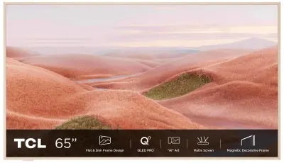 TV TCL 65A300W, 165.1cm (65"), QLED, 4K UHD SMART TV, GOOGLE TV, NXTFRAME