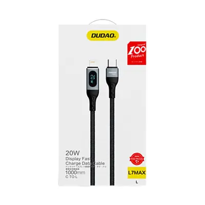 Kabel za brzo punjenje iPhonea USB-C - Lightning PD 20W 1 m crni