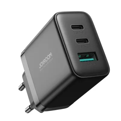 Brzi zidni punjač 2x USB-C / 1x USB-A 32W crni