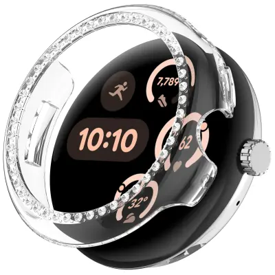 Google Pixel Watch 3 Futrola 41mm, Zaštitni Poklopac [Dijamantni Uzorak] Prozirna