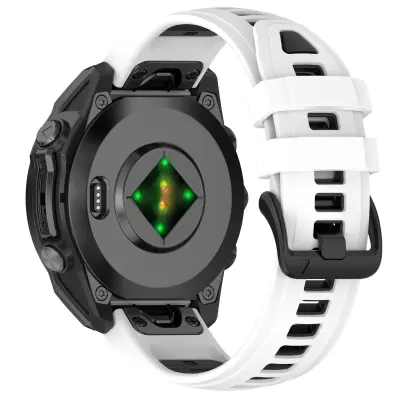 Silikonski remen za sat Garmin Fenix 8/Enduro 3/Fenix E Bijela, Crna