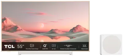 TV TCL 55A300 PRO, 139.7cm (55"), QLED, 4K UHD SMART TV, GOOGLE TV, NXTFRAME