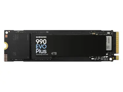 SSD Samsung M.2 990 EVO PLUS, 4TB, PCIe® 4.0 x4 / 5.0 x2 NVMe ™ 2.0, MZ-V9S4T0BW