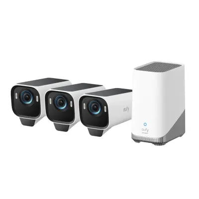 Kamera vanjska solarna Anker Eufy S3 Pro, 3‑pak, s HomeBase 3