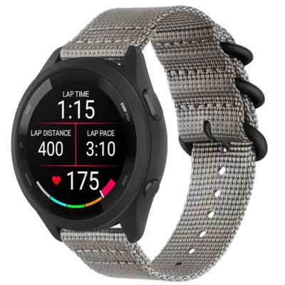 Najlonski remen za sat za Garmin Forerunner 965/955/945/935/255/265 Siva